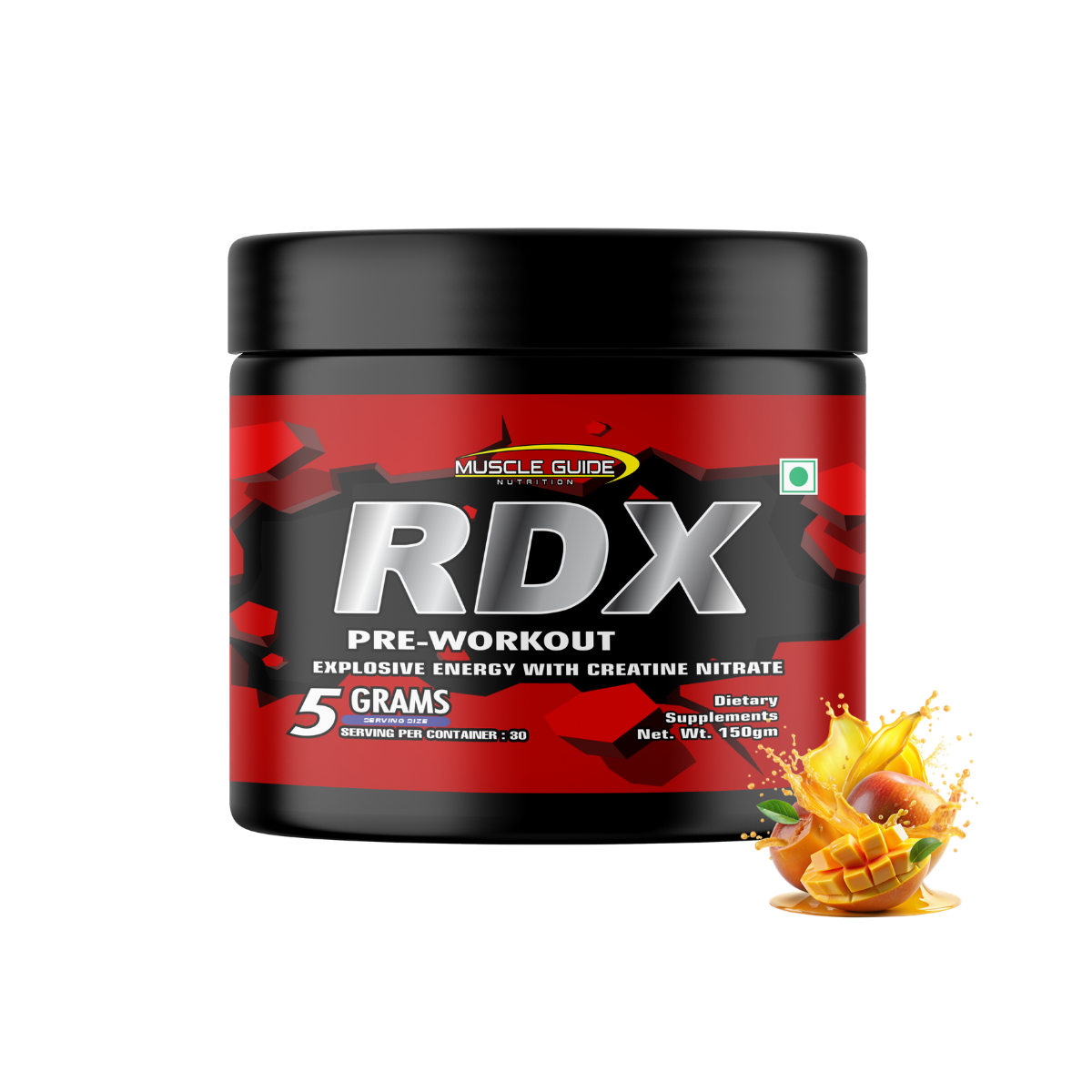 Muscle Guide Rdx Pre Workout Mango 150gm
