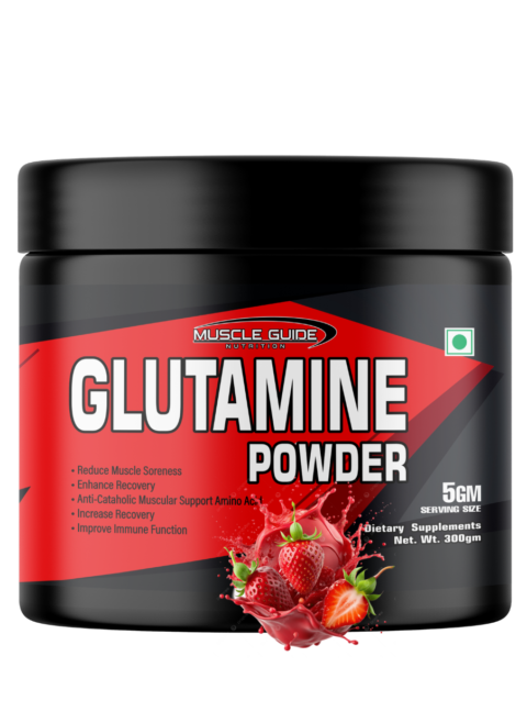 Muscle Guide Glutamine Strawberry 300gm Powder