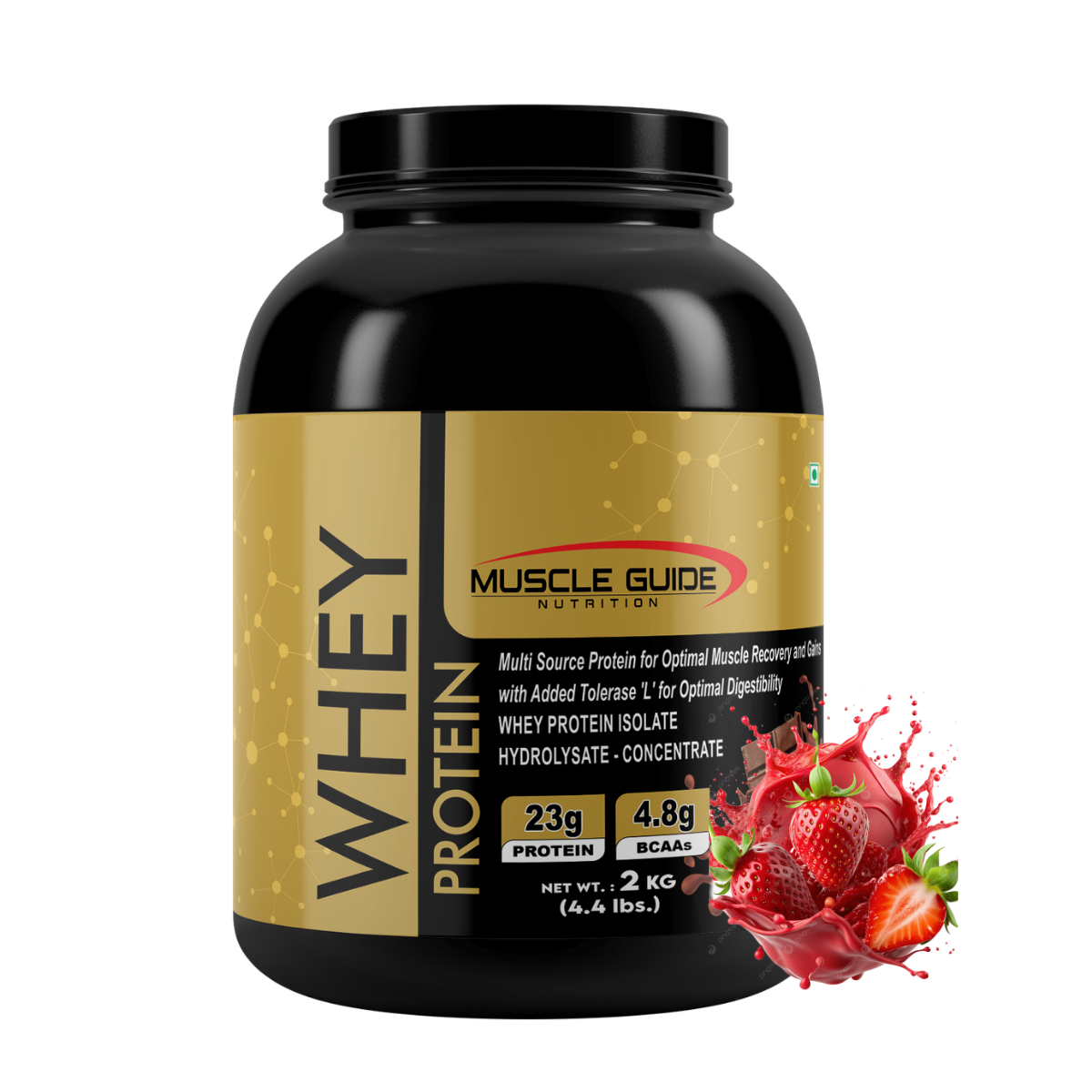 Muscle Guide Whey Protein Strawberry 2kg, 4.4lbs